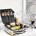 thumbnail image 5 of FORMRS Travel Makeup Bag Large Capacity Train Case Cosmetic Organizer with Adjustable Dividers, Halloween Cute Pumpkins, 5 of 8