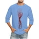 thumbnail image 1 of Camisas de Manga Larga para Hombres Imprimir Casual Cuello Redondo Blusa de Manga Corta, Camisas de Lino para Hombres, 1 of 4