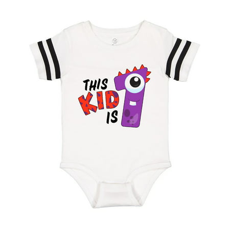 

Inktastic This Kid is One- Monster First Birthday Gift Baby Boy or Baby Girl Bodysuit