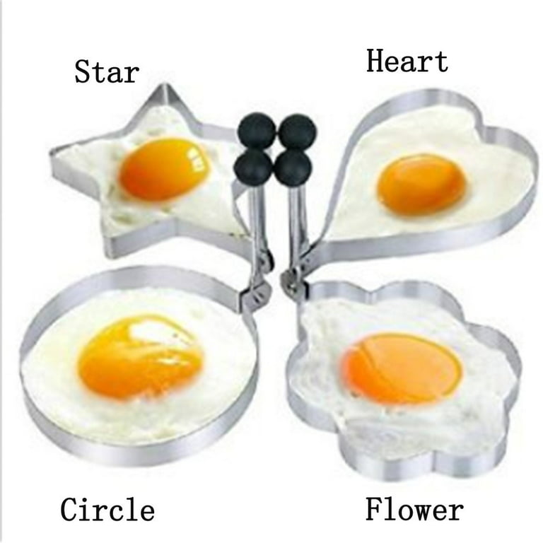 New Home Kitchen Round Shaped Cook Fried Egg Mold Pancake Stainless Steel  Egg Mould Random Pattern Teabelle