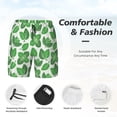 thumbnail image 3 of Fuzoiu Green Leaves Print Men's Swim Shorts,Quick-Dry Double-Layer Swim Trunks,Board Trunks,Beach Shorts Swimwear Bathing Suits-XX-Large, 3 of 6