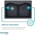 thumbnail image 6 of Elkay Quartz Classic 33" x 22" x 10", Offset 60/40 Double Bowl Drop-in Sink with Aqua Divide, Mocha, 6 of 7