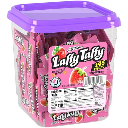 Laffy Taffy Strawberry Chewy Candy, 145 Ct. Tub