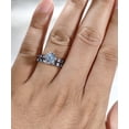 thumbnail image 4 of Adjustable Size 1.5ct CZ 925 Sterling Silver Wedding Ring Set for Women Female Ring, 4 of 7