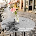 thumbnail image 6 of Modern Elephant Round Tablecloth for 45-54 Inch Tables, Fitted Table Cover with Elastic Edge, Grey Modern Art Bathtub Waterproof Outdoor Table Cloth Protector for Patio Garden Dinner Picnic, 6 of 9