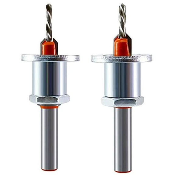 2 Pack 8mm Metal Countersink with Depth Stop, Metal Drilling Wood Drill Bits for Woodworking, Plastic, Drilling,2 x limit countersunk drill,As Shown