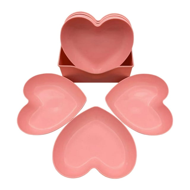 Platos en forma de corazón Platos para servir frutas, Decorativo, Plato de corazón Día de San Valentín Rosa