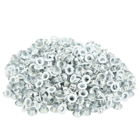 

Flash Sale 500Pcs Eyelet Grommet Color Round Edge Fine Workmanship Good Toughness Metal Eyelets for Shoes ClothingWhite