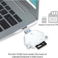 thumbnail image 4 of Lector de tarjetas SD, lector de tarjetas de memoria 3 en 1 para iPhone/iPad, dispositivos USB C y USB A, adaptador de tarjeta de visor de cámara Trail compatible con Windows, Mac OS, Linux, Android, SD/TF, 4 of 5