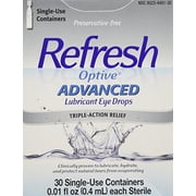Refresh Optive Advance Triple Action Optical Drops, Unisex, 30ct, 2-Pack