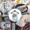 thumbnail image 3 of Ocean Sea Turtle Kitchen Towels Set of 3, Water Absorbent Dish Towel, Summer Coastal Coral Flower Shells Decorative Hand Towels - Quick Drying Cloth for Cooking Baking, 18x28 Inch, 3 of 8