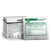 AMMEX Poly Disposable Gloves, Medium, Clear, 10000/MasterCase