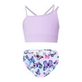 thumbnail image 5 of Sholeno Girls 3 Piece Bikini Swimsuit Summer Beach Tankini Swimwear Quick Dry Surfing Bathing Suit Butterfly 12, 5 of 7