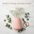 thumbnail image 3 of REGALWOVEN Acrylic Wide Mouth Conic Flower Vase Tall Clear Plastic Trumpet Vase, Unbreakable Large Centerpiece Wedding Party Pink 6.5"L x 6.5"W x 7.9"H, 3 of 6