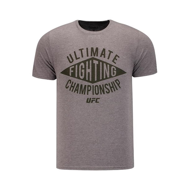 Camiseta gráfica Reebok Ultimate Fighting Championship para hombre, gris, grande