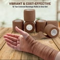 thumbnail image 4 of MEDca Self Adherent Cohesive Tape 2" x 5 Yds, 12 Pack Adhesive Bandages - Tan, 4 of 10