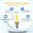 thumbnail image 6 of Ruiandsion E12 LED Filament Bulb White 4 Filaments 400LM 3W 110V 360 Degree Lighting for Indoor Outdoor Lighting,(pack of 5), 6 of 8