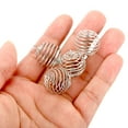 thumbnail image 4 of Uxcell Spiral Bead Cages Pendant, 30Pcs 20x25mm Stainless Steel Spring Stone Holder Silver Tone, 4 of 6