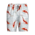 thumbnail image 6 of Daiia Koi Fish Corals,Spring Summer Mens Woven Stretch Pajama Short,Short Pajama Pants-Medium, 6 of 7