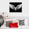 thumbnail image 4 of ONETECH Nordic Retro Black and White Angel Wings Canvas Painting Poster Abstract Wings Art Prints Pictures Livingroom Decoration 20x16in, 4 of 4