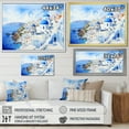 thumbnail image 4 of Designart "Santorini Isles Blue and White Charm III" Landscapes Framed Wall Art Decor - Country Blue Greece Living Room Framed Canvas Art, 4 of 6