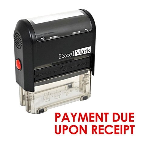 Payment Due Upon Receipt Self Inking Rubber Stamp Red Ink Walmart Com