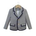 thumbnail image 2 of Girl's Blazer Jacket Long Sleeve Turndown Collar Suit Coat with Button Front formal Outwear for Girls Size 2-12, 2 of 6