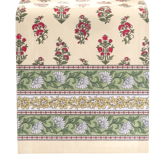 Elrene Home Fashions Nomad Harvest Block Print Table Runner, Multicolor, 13" x 70"