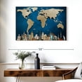 thumbnail image 3 of Elephant Stock Ocean Blue World Map Wall Art - Horizontal Canvas Wall Art - Living Room Wall Decor - Map Canvas - Blue And Yellow Decor - 39" x 26", 3 of 8