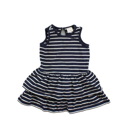 

Pre-owned Hanna Anderson Girls Blue | White | Stripes Dress size: 2T
