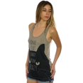 thumbnail image 2 of Shop Delfina One Cat Away From Crazy Women's Funny Animal Print Summer Tank Top, 2 of 3