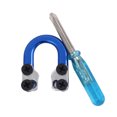 thumbnail image 1 of Peggybuy Archery Metal D Loop U Nock Compound Rope Release Bow D Ring with Wrench (Blue), 1 of 6