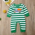thumbnail image 2 of Christmas Newborn Baby Girls Boys Rompers Outfits Striped Toddler Cotton Clothes Long Sleeve Jumpsuits, 2 of 10