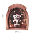 thumbnail image 3 of Decoraciones navideñas, adornos navideños, imán de nevera de madera con forma de agujero de ratón, decoración navideña, pegatina magnética para nevera, decoración festiva para el hogar, mini adorno de, 3 of 6