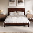 thumbnail image 2 of Berkshire Queen Wood Low Profile Platform Bed in Walnut, 2 of 13