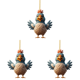 thumbnail image 1 of Colgante Árbol de Navidad Adorno de Pollo Lindo Coche Acrílico Creativo (C) 3 Piezas, 1 of 3