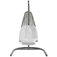 thumbnail image 6 of Modway Landscape Hanging Chaise Lounge Outdoor Patio Swing Chair in Light Gray White, 6 of 6