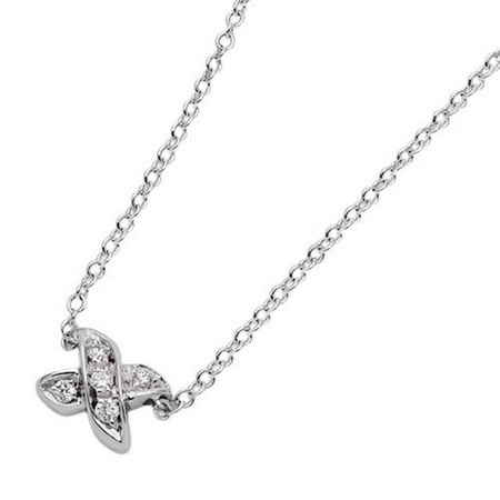 Pre-Owned Tiffany & Co. Necklace for Women, 750WG Diamond Signature White Gold,... (Good)