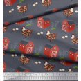 thumbnail image 3 of Soimoi Tissu Poly Georgette Imprimé Ufs & Poules 1 Yard 52 Pouces de Large, 3 of 3
