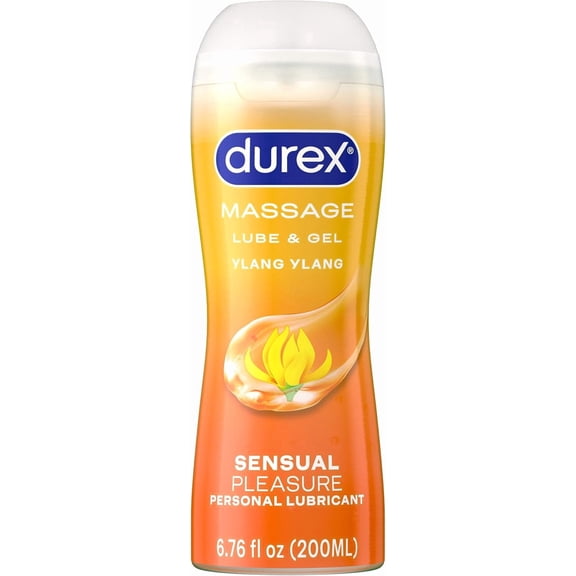 (3 Pack) Durex Water Based Lube, Touch & Play Personal Lubricant with Ylang Ylang, Lube for Women & Men, 6.76 fl oz