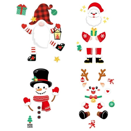 

Christmas Refrigerator Magnet Set Cute Fridge Magnet Stickers