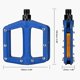 thumbnail image 3 of Pedales Mtb Pedales De Bicicleta De Montaña Pedales De Plataforma De Bicicleta De Fibra De Nylon Livianos,Blue,11 Afortunado Sencillez, 3 of 5