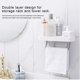 thumbnail image 4 of Estante De Baño Montado En La Pared, Estante De Almacenamiento De Baño Duradero Sin Costuras Que Ahorra Espacio, Baño Para El Hogar Cergrey Wall mounted Bathroom Rack, 4 of 8