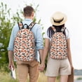 thumbnail image 3 of Vsdgher Sushi Roll Print Canvas Backpack Travel Rucksack Unisex Knapsack 15.7/17.7Inch Laptop Backpack for Work,College -Small, 3 of 5