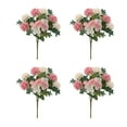 thumbnail image 1 of Bewildely Flores artificiales de bajo mantenimiento de 4 piezas para decoración del hogar ramo de boda buena textura Kits de decoración para fiestas Rosa, 1 of 6