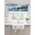 thumbnail image 2 of Valances for Windows Abstract Oil Painting Theme Leaf Rod Pocket Cafe Window Treatments Valance Curtains for Kitchen Bathroom Laundry Basement Windows 42"x18", 2 of 9