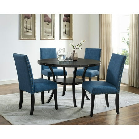 Roundhill Furniture Biony 5 Piece Wooden Dining Table Set