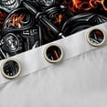 thumbnail image 4 of Castle Fairy Skull Motorcycle Black Out Curtains for Adults, Flame Print Curtains Pack of 2 (42x63 Each) for Bedroom, Black Red, 4 of 6