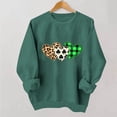 thumbnail image 1 of TaTaai Women Loose Fit St Patrick's Day Printed Crew Neck No Hood Sweatshirt Long Sleeve Casual Top Ladies Daily Street Office Commute Wear Soft Comfortable No Fading Top Gift, 1 of 6