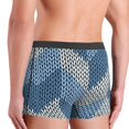 thumbnail image 4 of Mens Underwear Boxer Briefs - Cozy Knitted Blue Chevron Comfort Breathable men's boxer briefs with Flex Waistband, 4 of 7